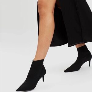 Tony Bianco GWEN BLACK SOCK KNIT Bootie NIB